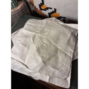 Unbranded Linen Napkins Unisex OS Beige Good Floral Embroidered Set of 4